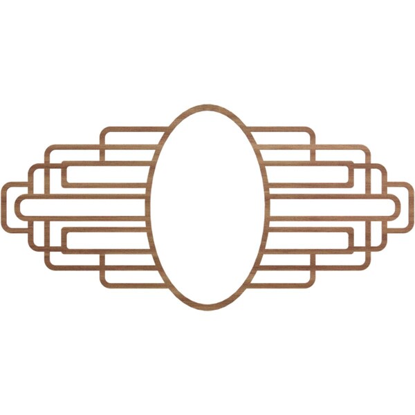 Ekena Millwork Elizabeth Wood Fretwork Pierced Ceiling Medallion, Walnut, 40"W x 20"H x 11"IW x 19"IH x 3/8"T CMWP40X20X0375EBWA - main